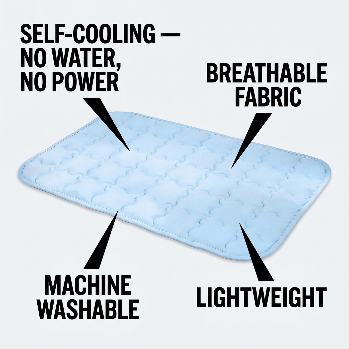 Dog Cooling Mat, Crate and Kennel Pad, Washable Breathable Self-Cooling benefits