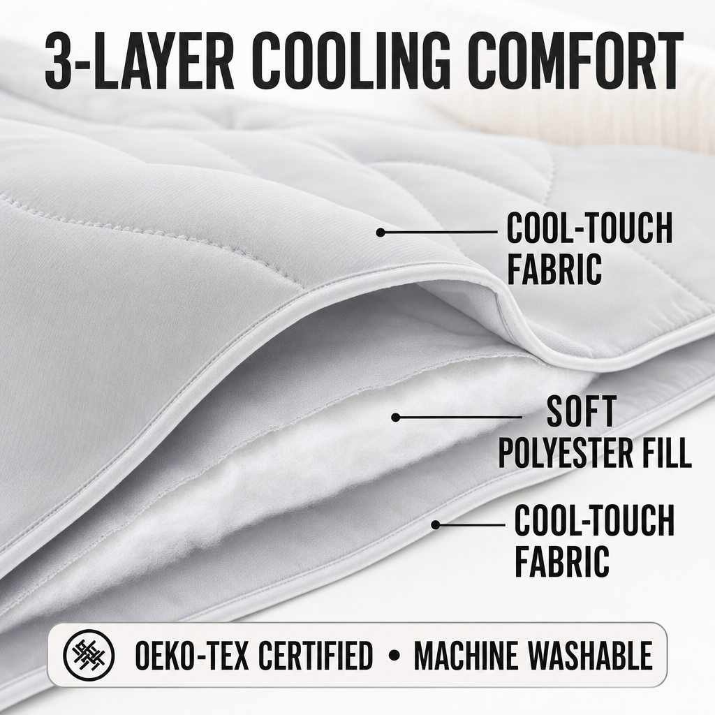 Dog Cooling Blanket, Double-Sided Cool-Touch Pet Throw, Washable Self-Cooling Summer Blanket