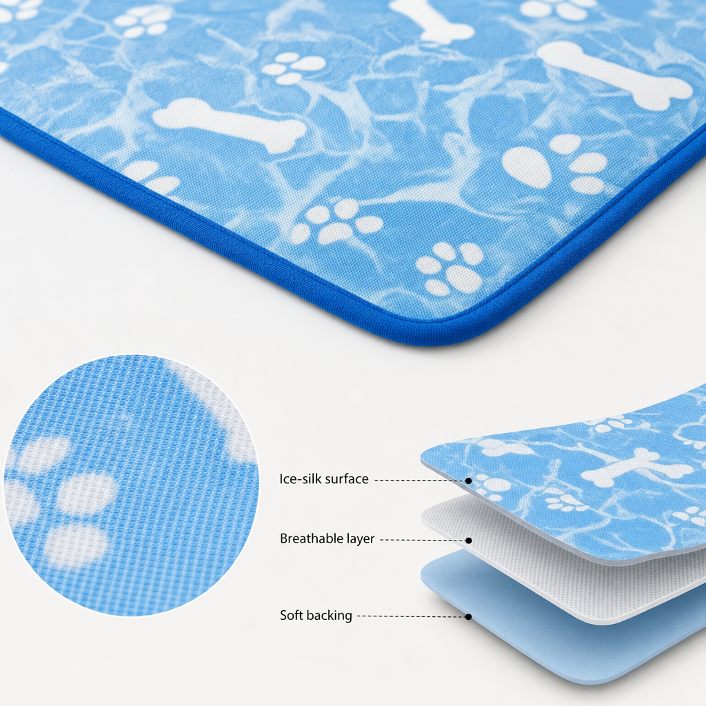 Dog Cooling Mat, Extra Large Ice Silk for Big Dogs
