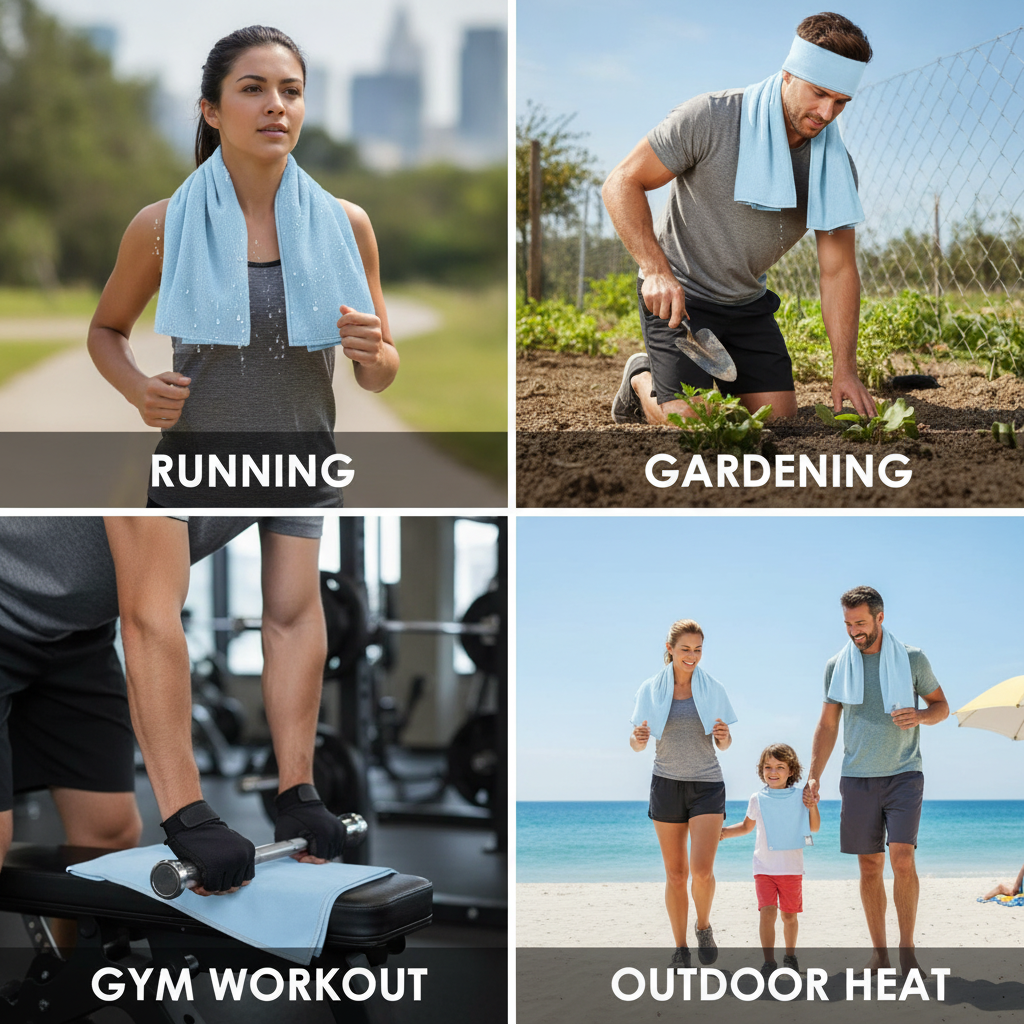 Cooling Towel, Microfiber Gym Chill Towel, Reusable UPF 50 Towel