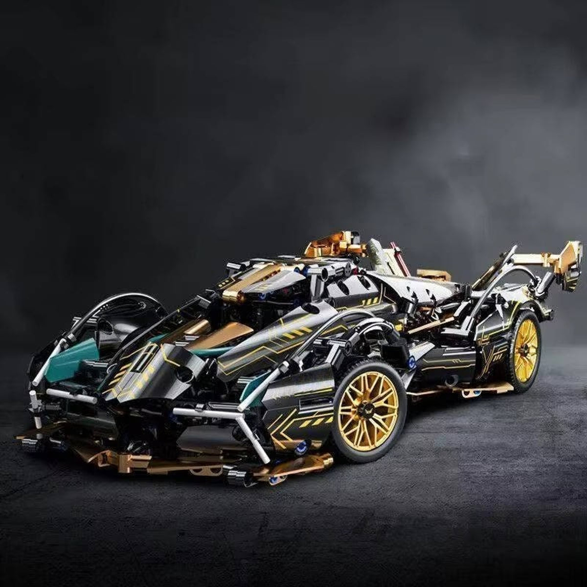 1690-Piece V12 Model Car Building Block Set With Working Steering And Suspension - Image 2