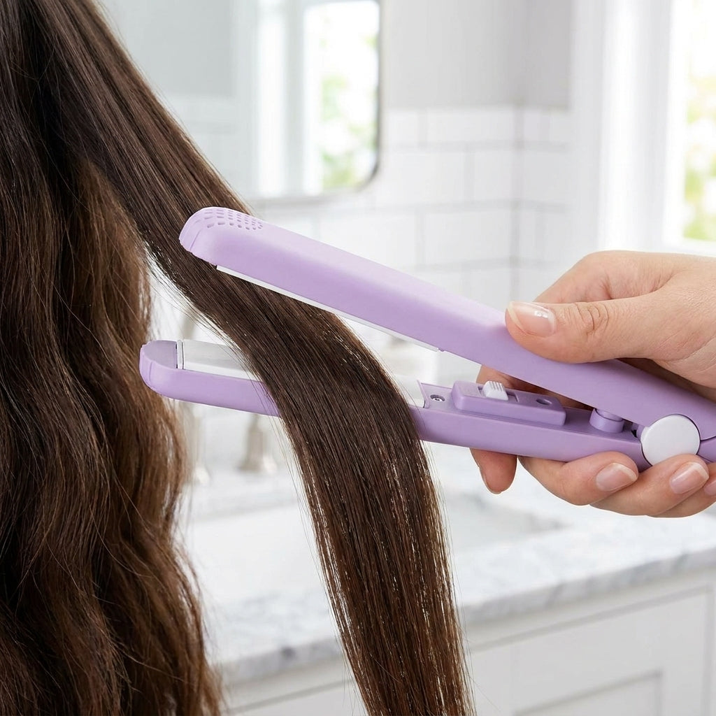 Hair Styler Ceramic Hair Straightener Travel Curling Iron Mini Size - Image 1