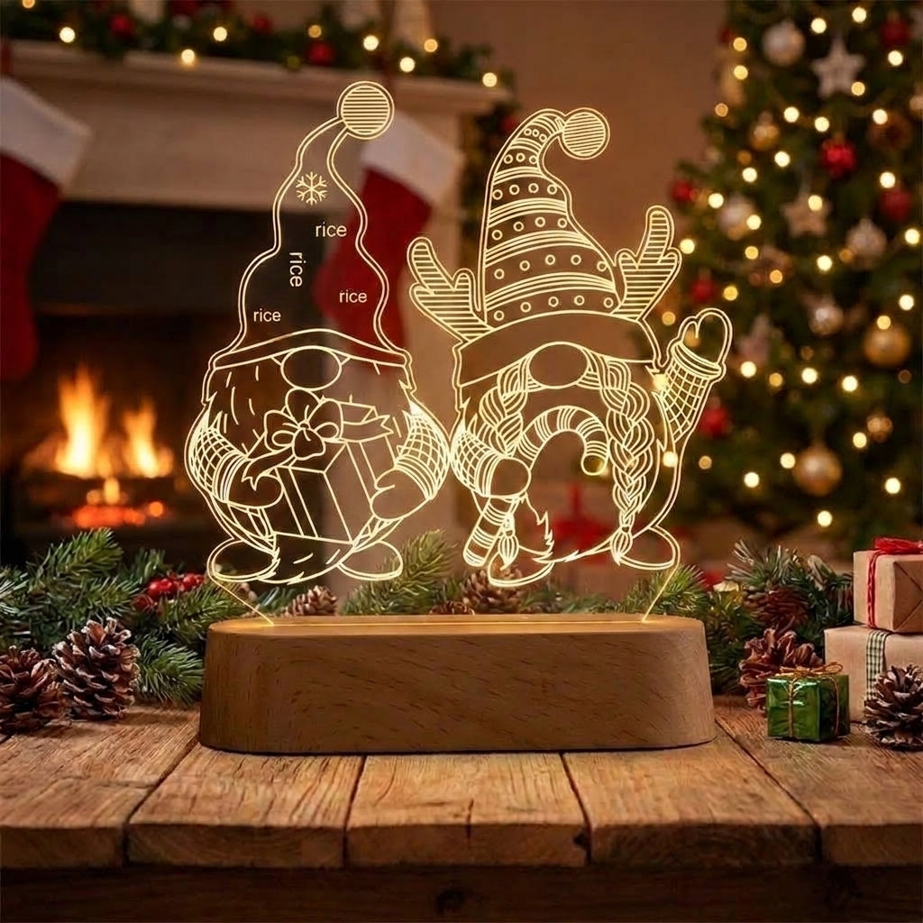 Christmas Decorations LED Night Light Acrylic Lamp 3D Design - Image 5