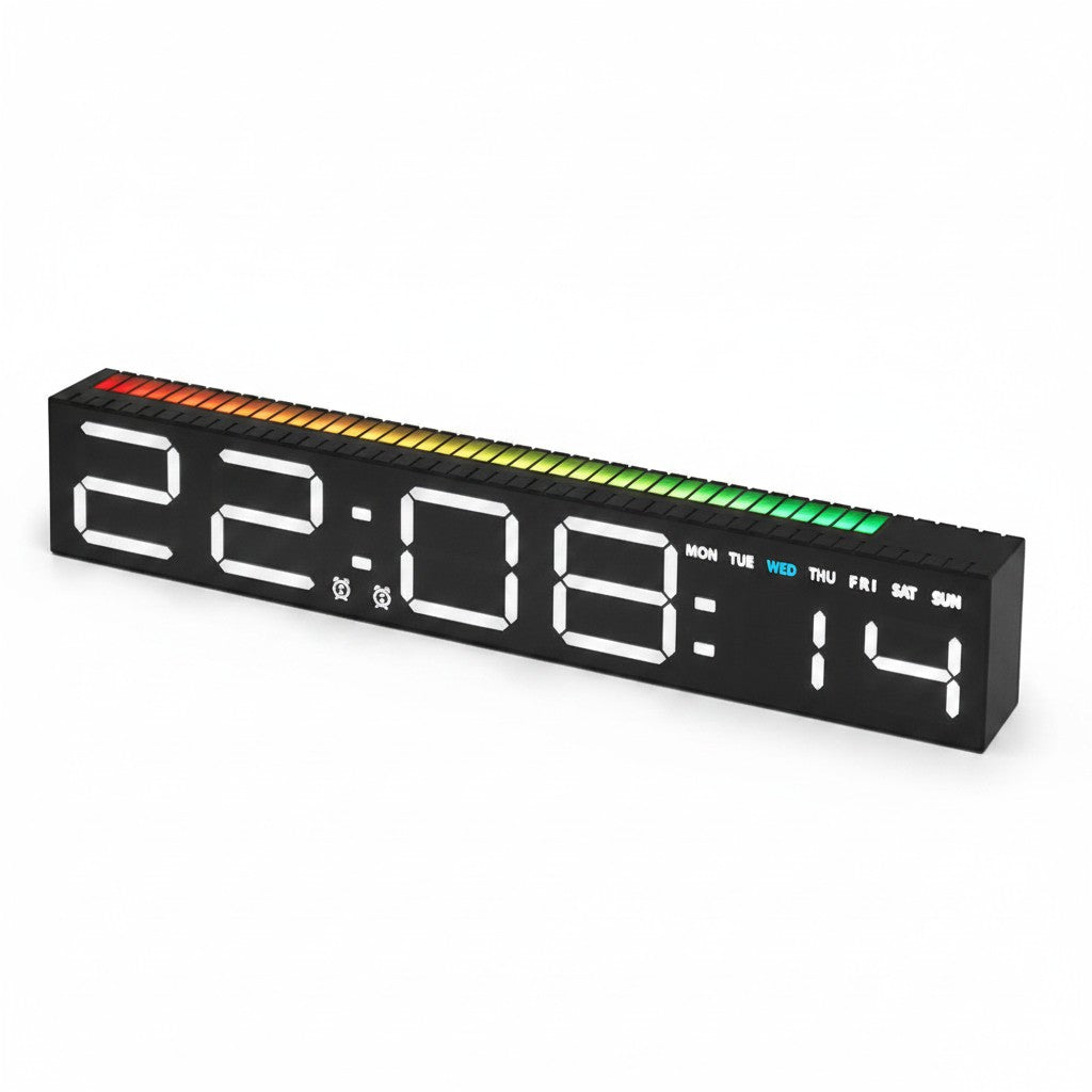 led bar alarm clock product photo on white background