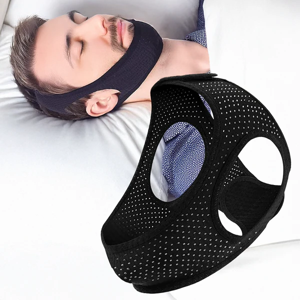 Anti Snoring Chin Strap With Adjustable Velcro Breathable Cotton For Men Women And Kids - Image 1