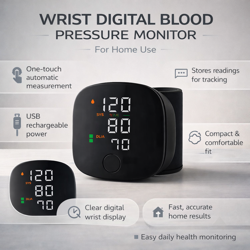 Automatic Blood Pressure Monitor Portable Wrist Bp Monitor Cuff Wrist - Image 3