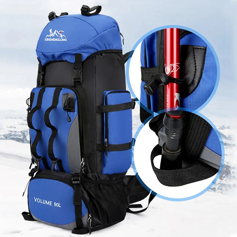 Backpack Large Hiking Outdoor Multi Compartment 90l - Image 3
