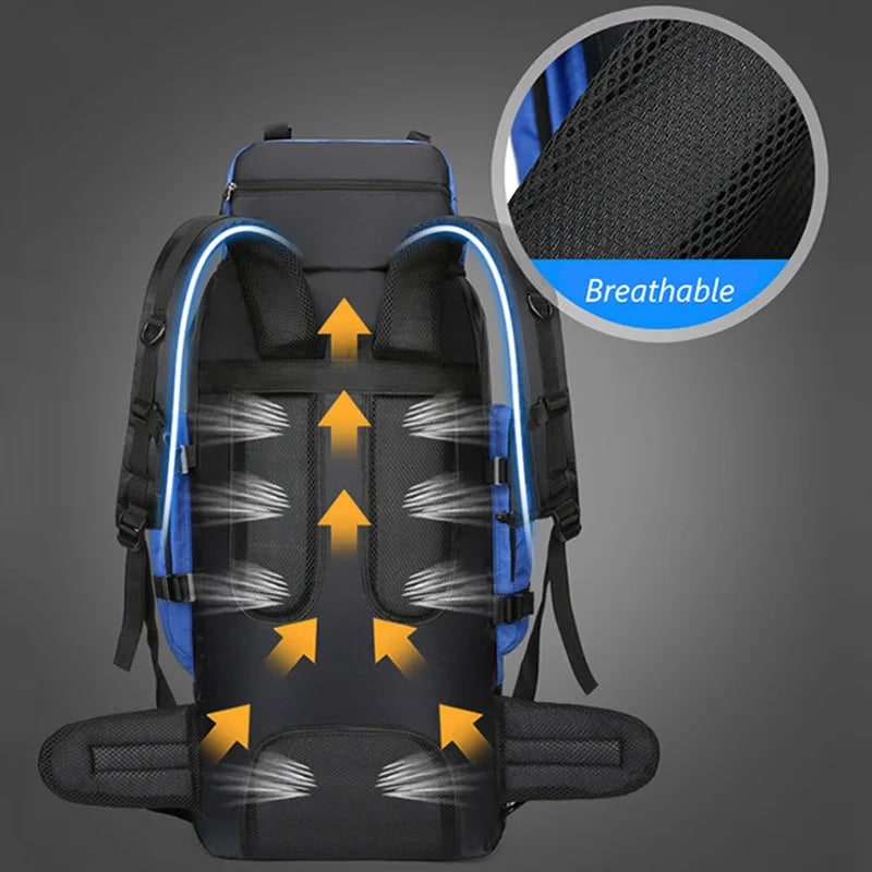 Backpack Large Hiking Outdoor Multi Compartment 90l - Image 6