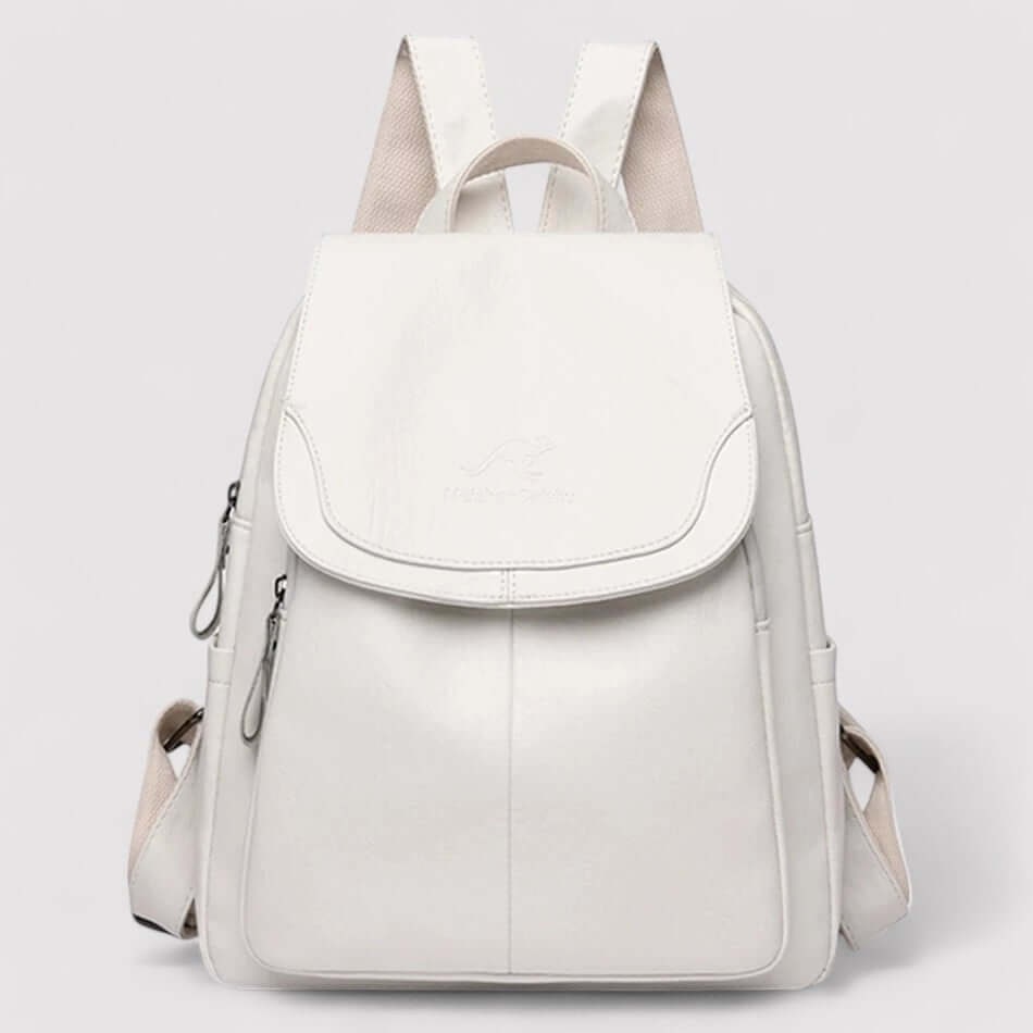 Backpack Stylish Faux Leather Flap Closure Ladies Design - Image 2