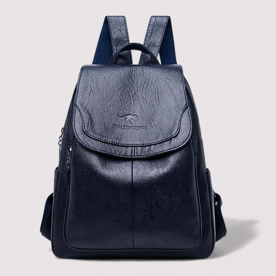 Backpack Stylish Faux Leather Flap Closure Ladies Design - Image 5