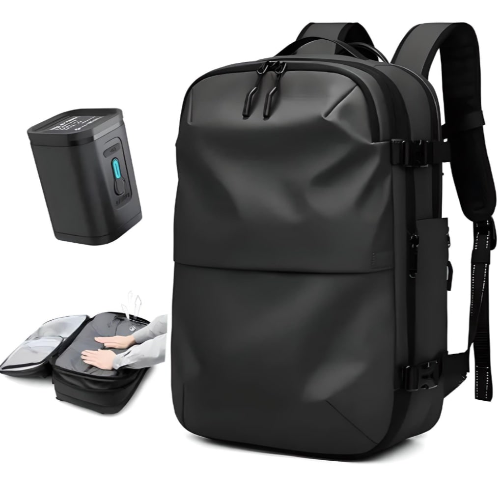 Backpack Travel Bag Vacuum Pump Compression Kit - Image 1