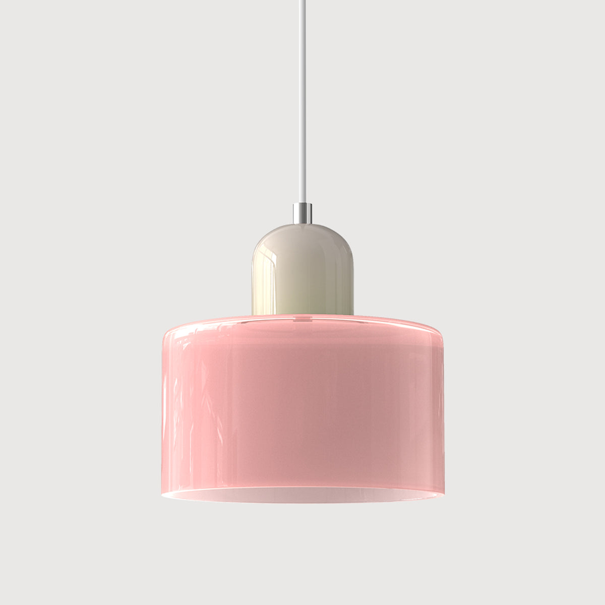 Bauhaus Pendant Light With Coloured Glass Shade - Image 12