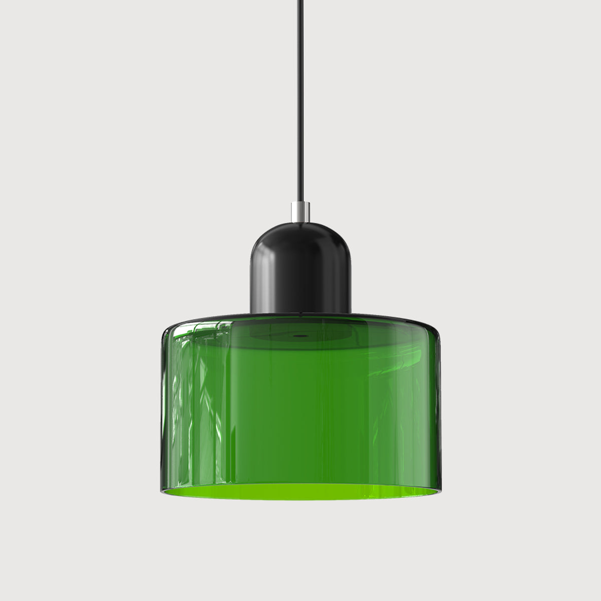 Bauhaus Pendant Light With Coloured Glass Shade - Image 13