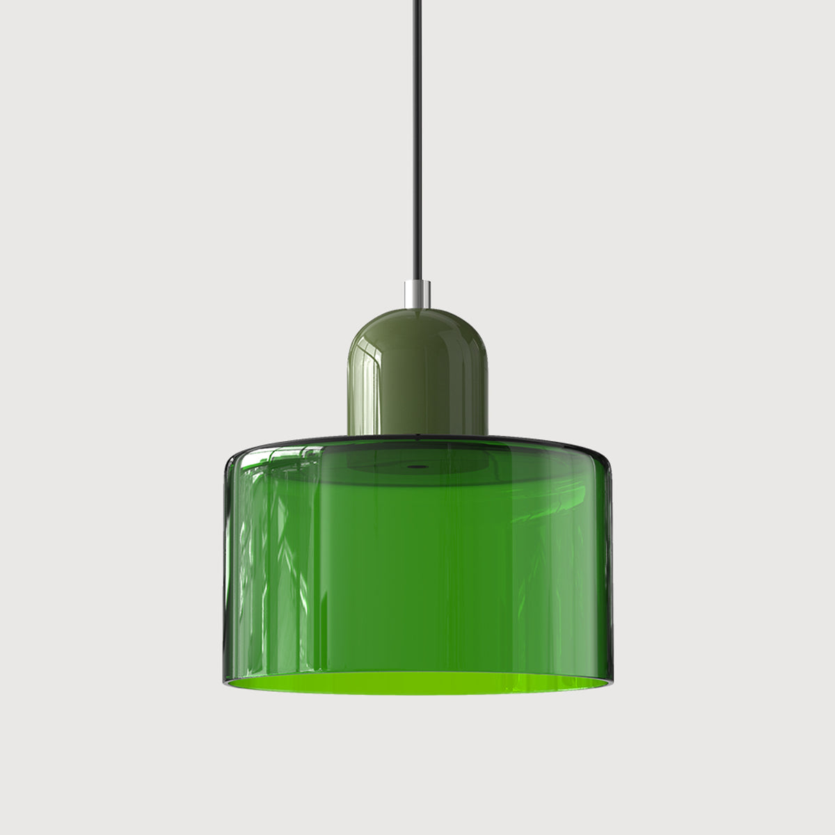 Bauhaus Pendant Light With Coloured Glass Shade - Image 16