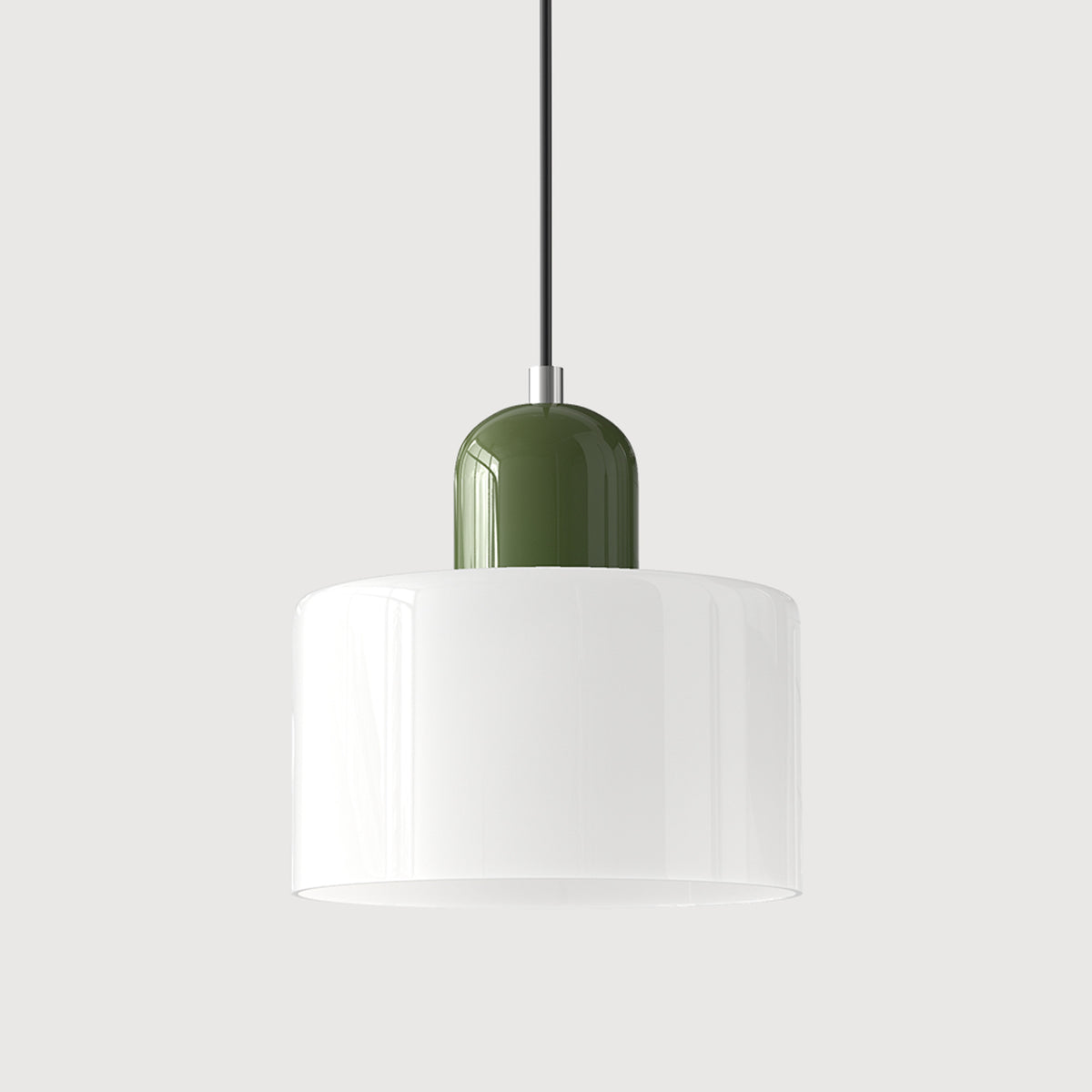 Bauhaus Pendant Light With Coloured Glass Shade - Image 27