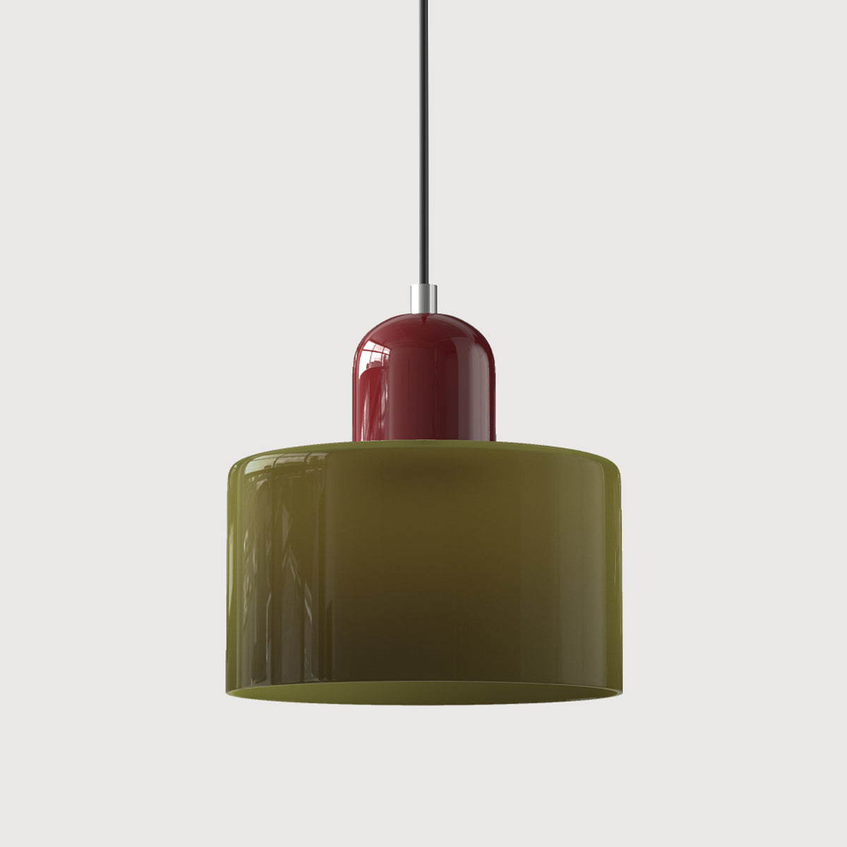 Bauhaus Pendant Light With Coloured Glass Shade - Image 42