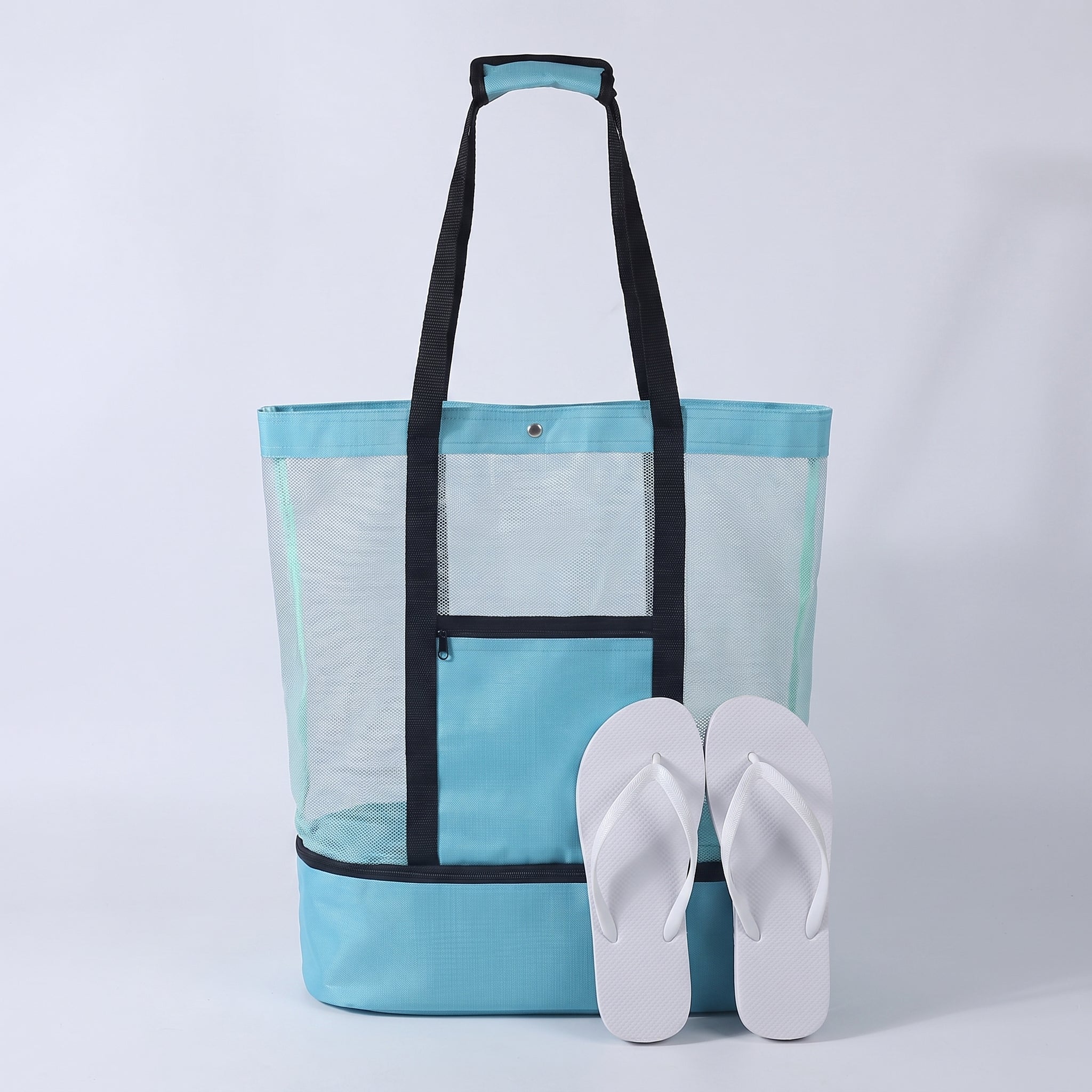 Lunch Bag Insulated Beach with Cooler 2 Compartment - scale