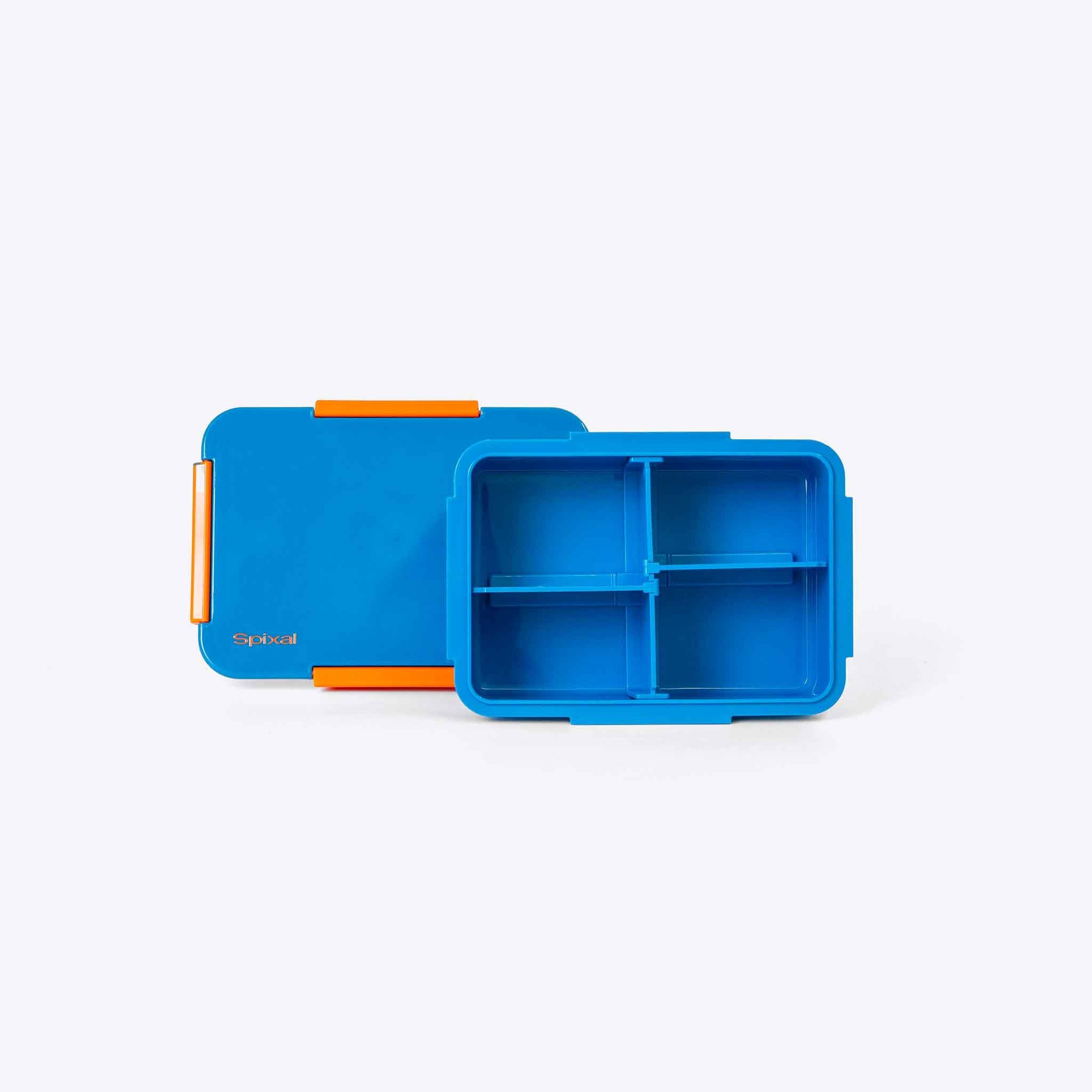 Bento Lunch Box Adult Bento Box Rectangular Food Container Blue Orange - Image 1