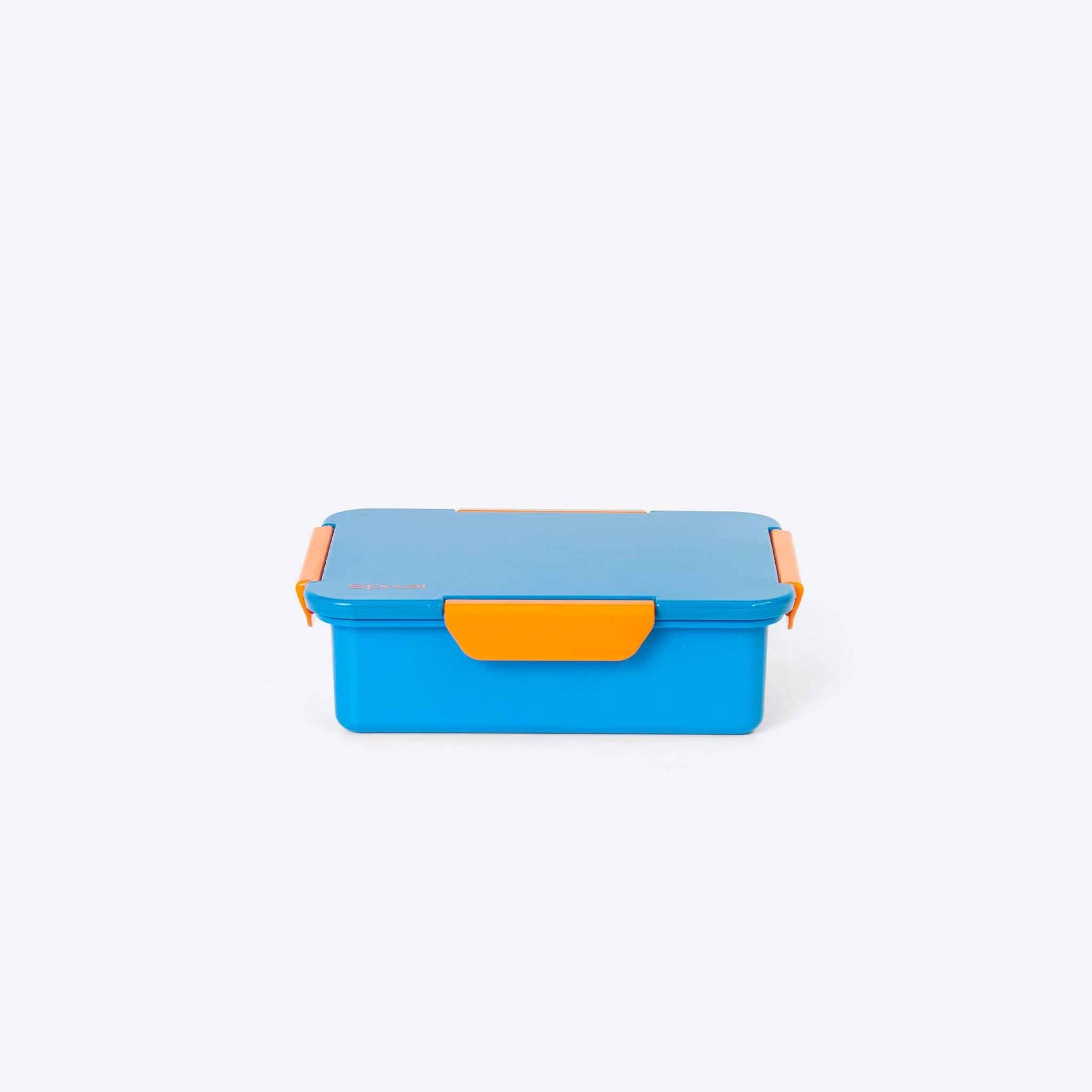 Bento Lunch Box Adult Bento Box Rectangular Food Container Blue Orange - Image 5