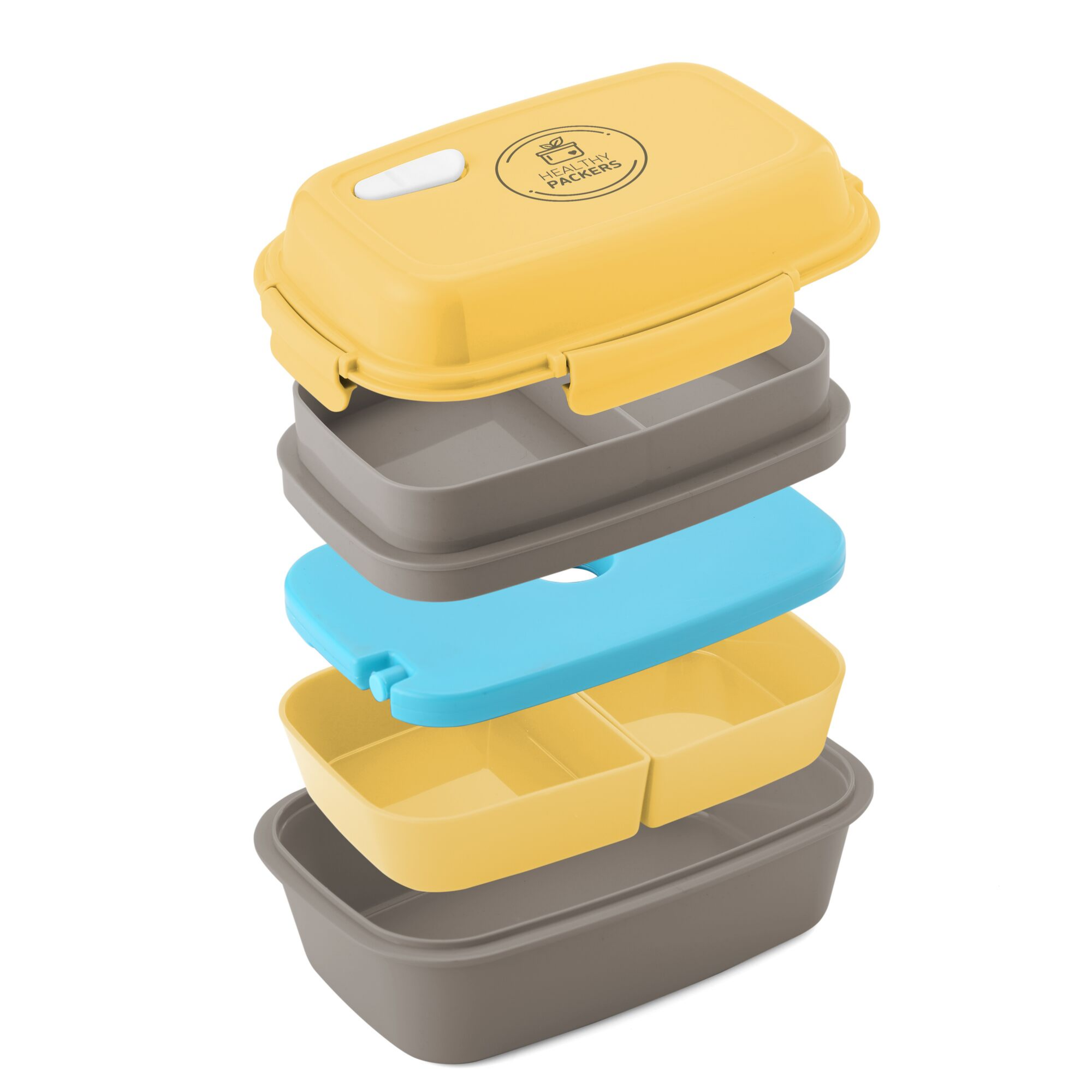Bento Lunch Box Dark Blue, Light Blue, And Mint Green - Image 6