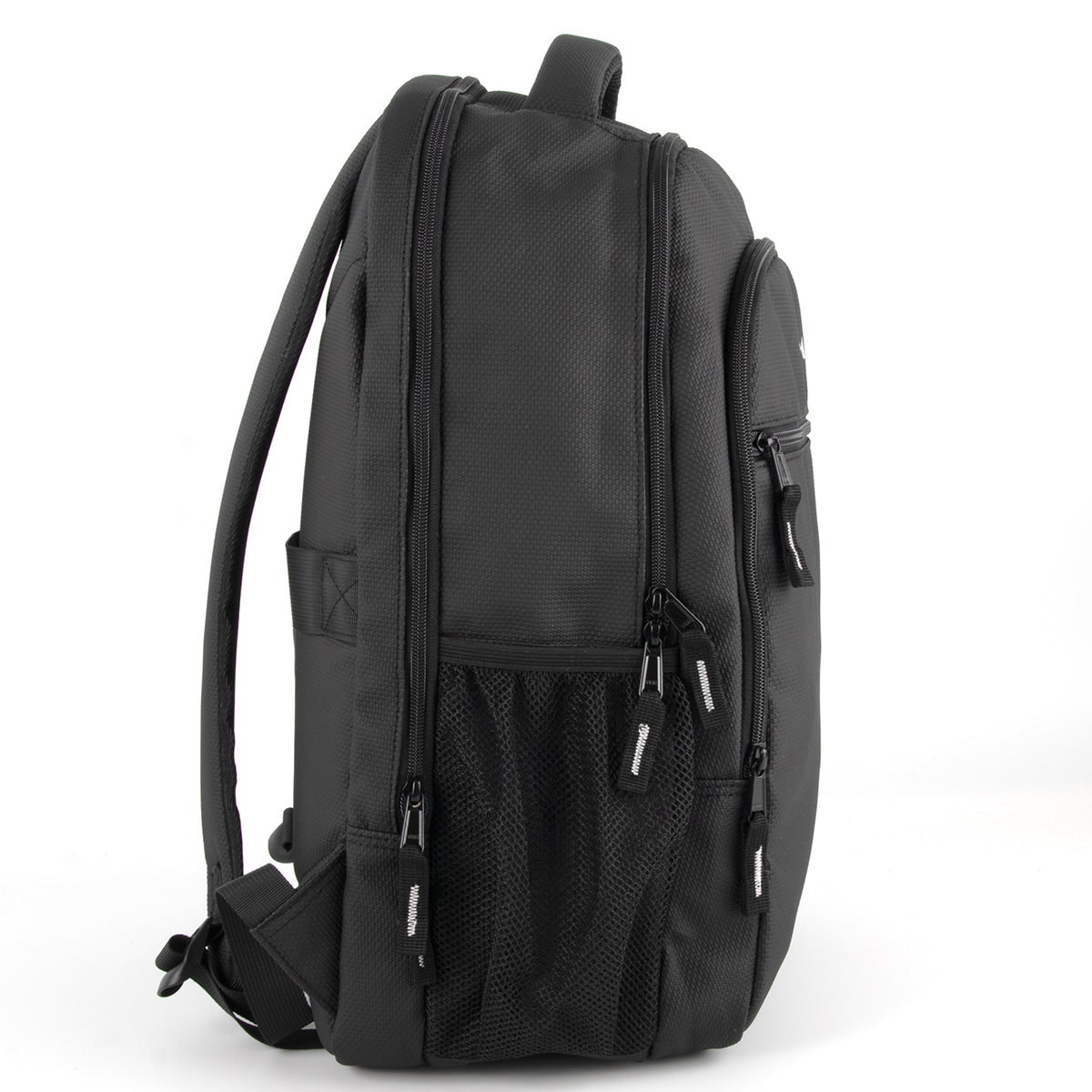 Black Backpack Heavy Duty Laptop Rectangular Multiple Compartments - Image 5
