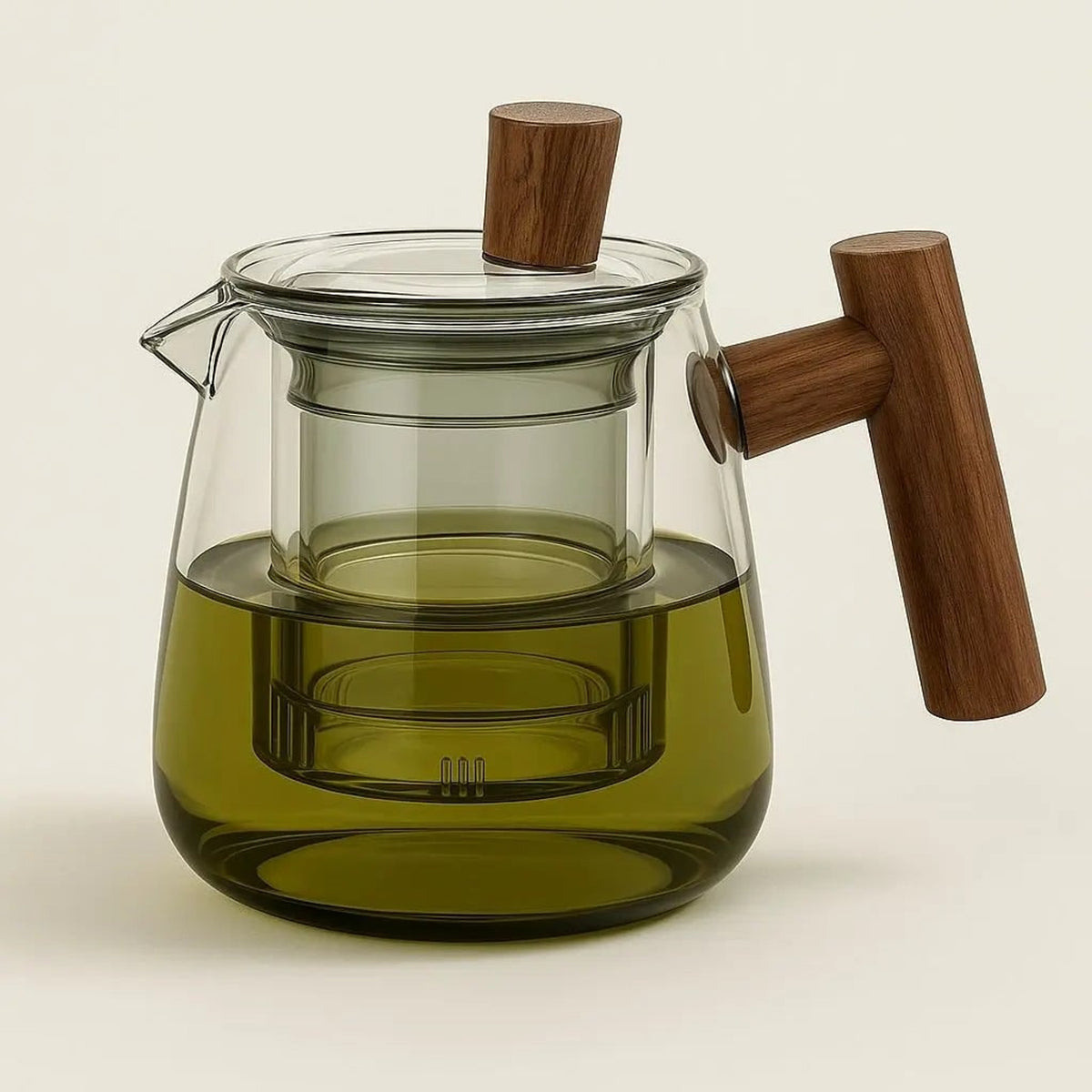 Borosilicate Glass Teapot With Wooden Handle And Detachable Infuser - Image 8