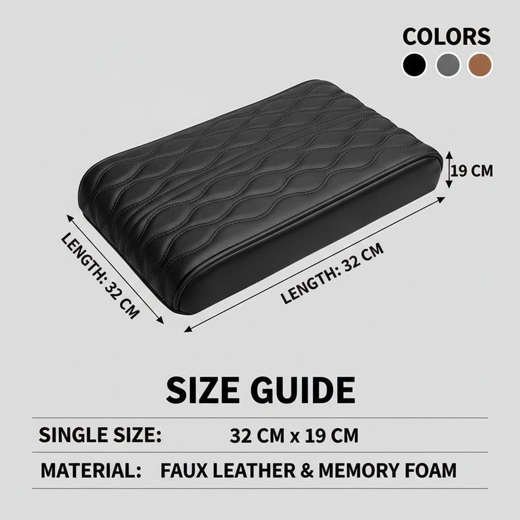 car armrest cushion dimensions and size guide