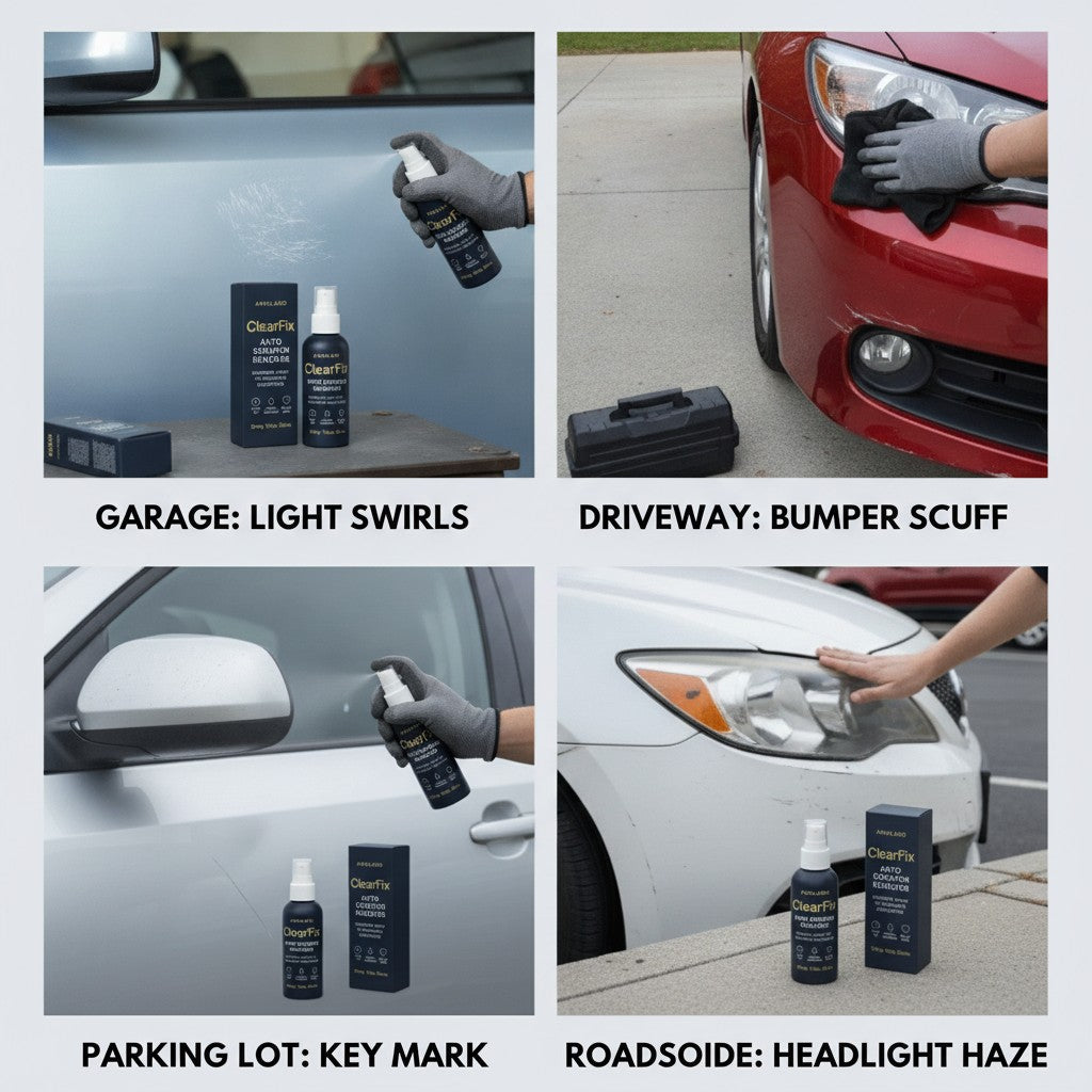 Car Scratch Remover Spray, Quick Paint Scuff Repair Polish, Clear Coat Safe Swirl Mark Fix benefits