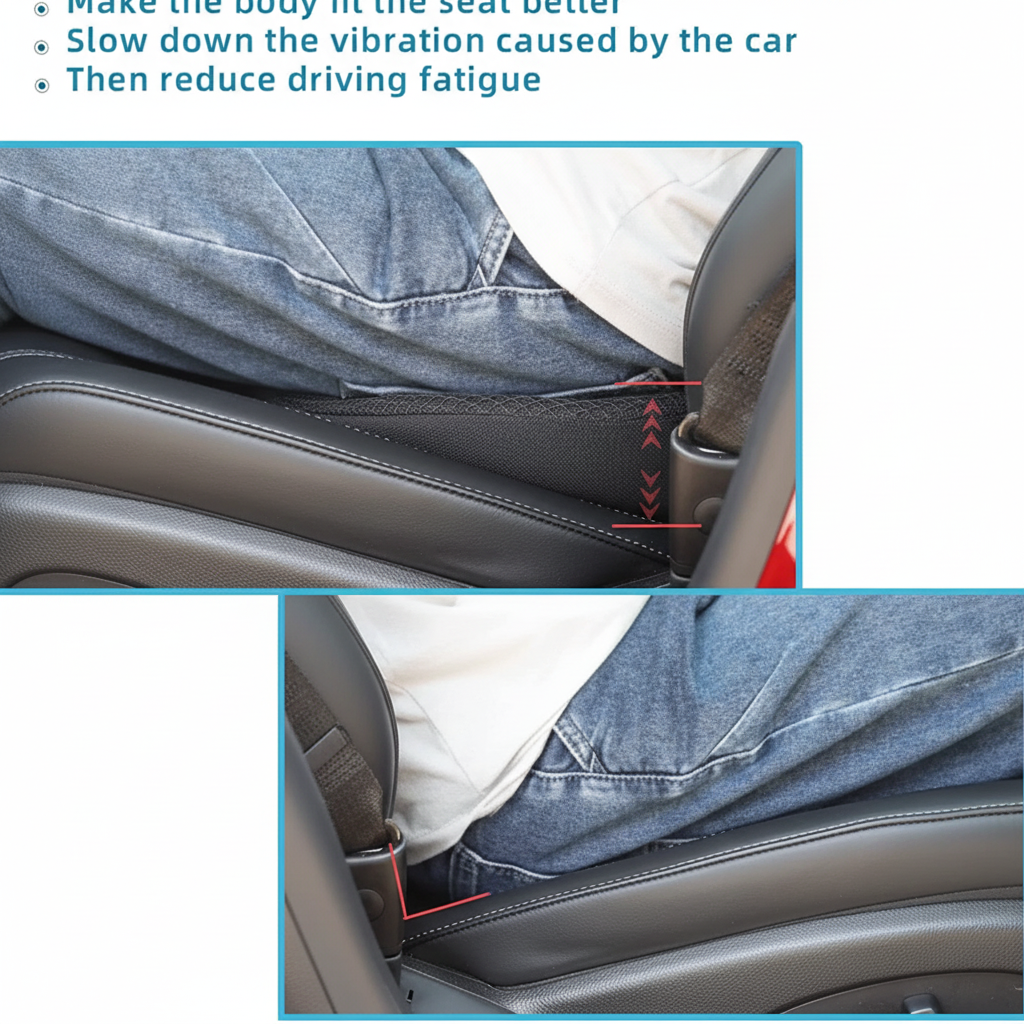 Car Seat Cushion Memory Foam Ergonomic Booster Seat Cushion Drivers - Image 12