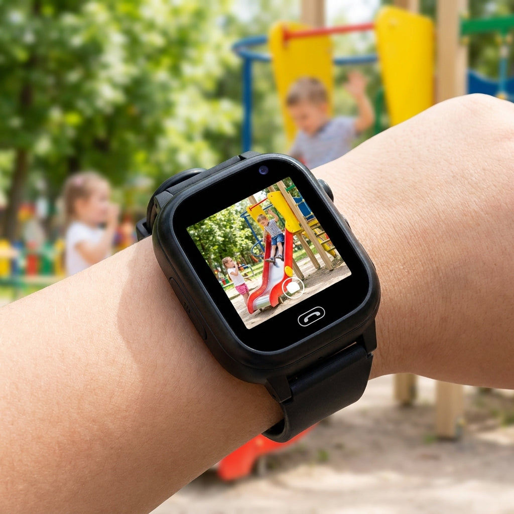 Childrens Smartwatch Kids Phone Watch Smartwatch Camera Black - Image 1