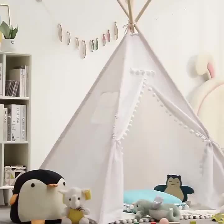 Children's Teepee Tent With Cozy Bear Print Play Hideout For Indoor And Outdoor Fun - Image 7
