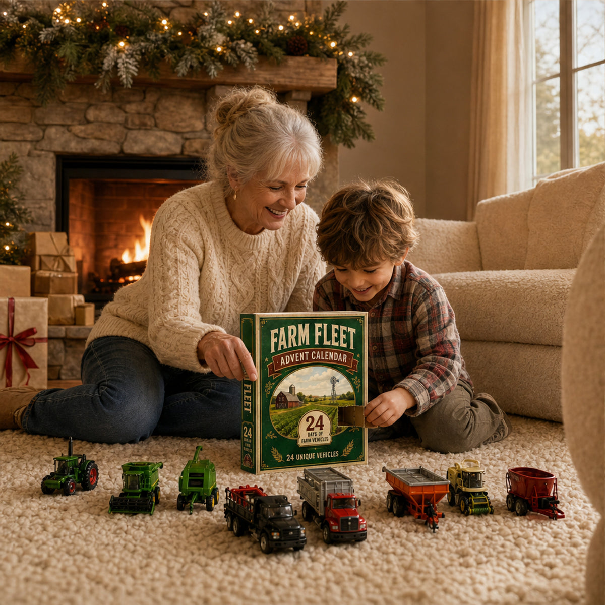 Christmas Farm Vehicle Advent Calendar 24 Days Of Toy Tractors Combines & Harvesters For Kids - Image 6