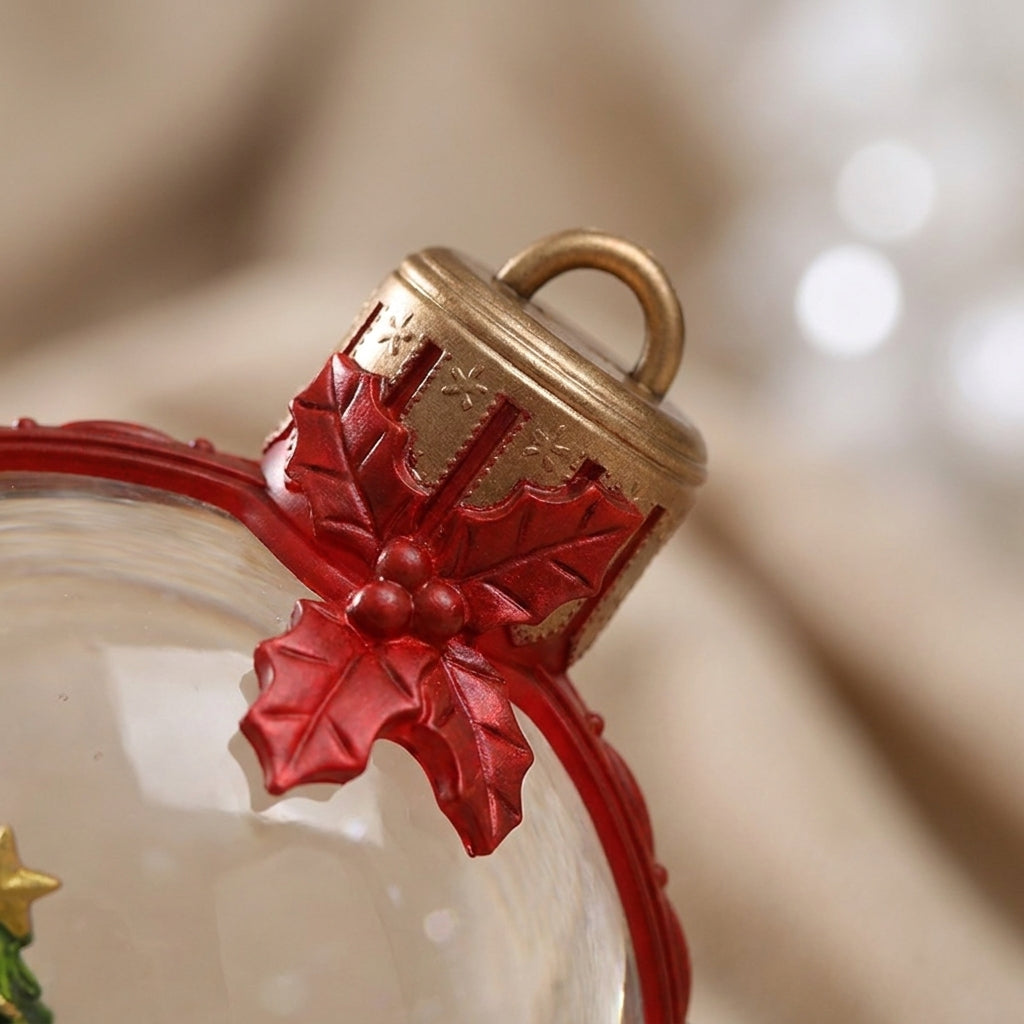 Christmas Decorations LED Light Snow Globe Glitter Christmas Scene - detail