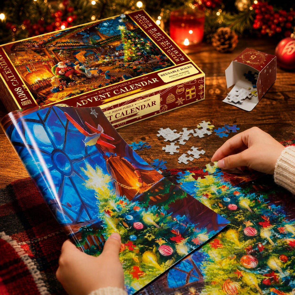 Christmas Puzzle Advent Calendar 2026 1008-Piece Jigsaw For Daily Holiday Fun - Image 8