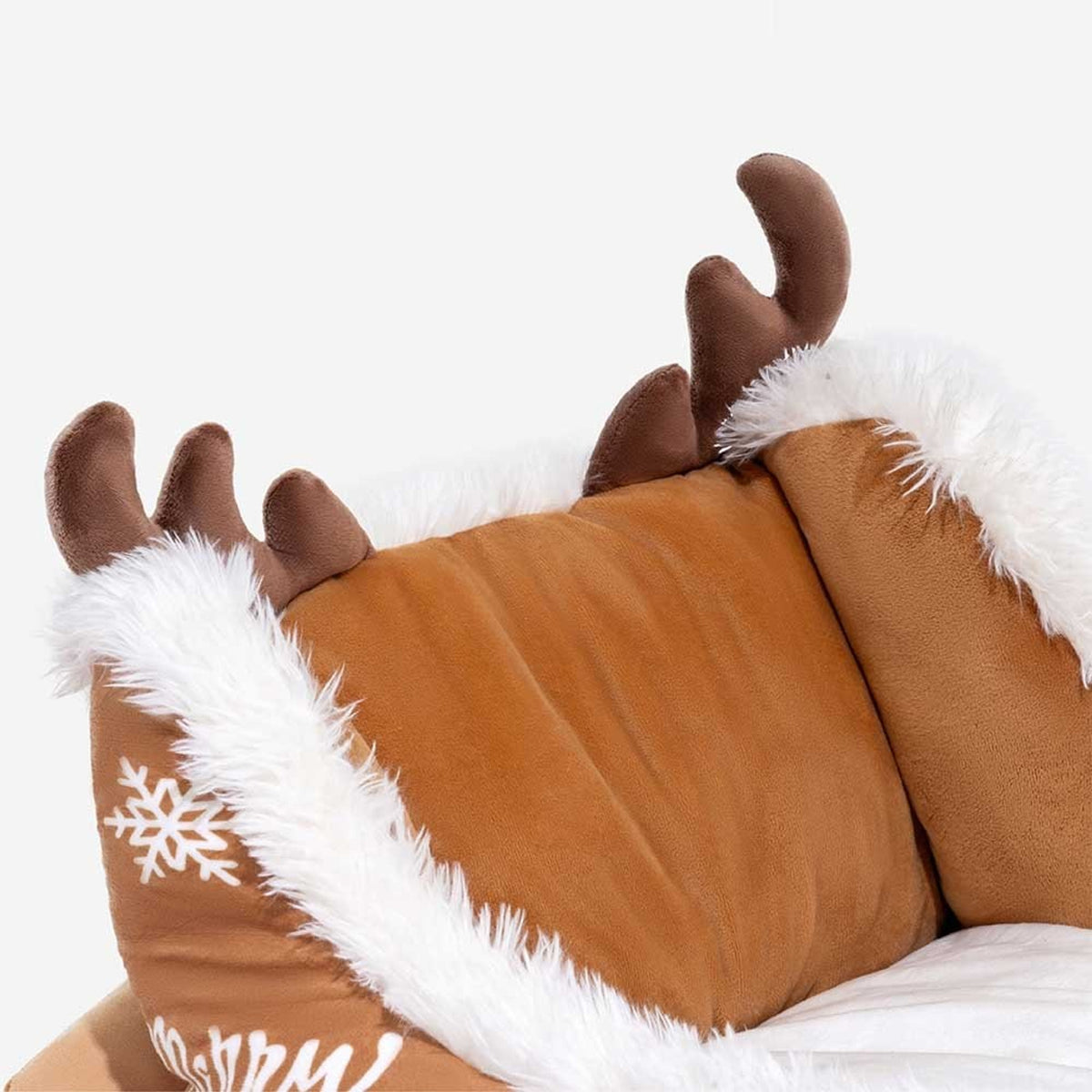 Christmas Sleigh Dog Bed With Plush Velvet And Non-Slip Bottom - Image 9
