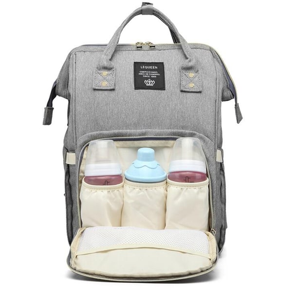 Convertible Diaper Bag Backpack Heathered Grey, Pink, Or Black - Image 11