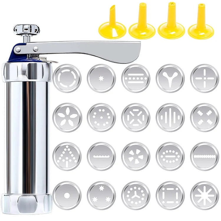 Cookie Press Stainless Steel Cookie Gun Homemade Cookies Shapes - Image 8