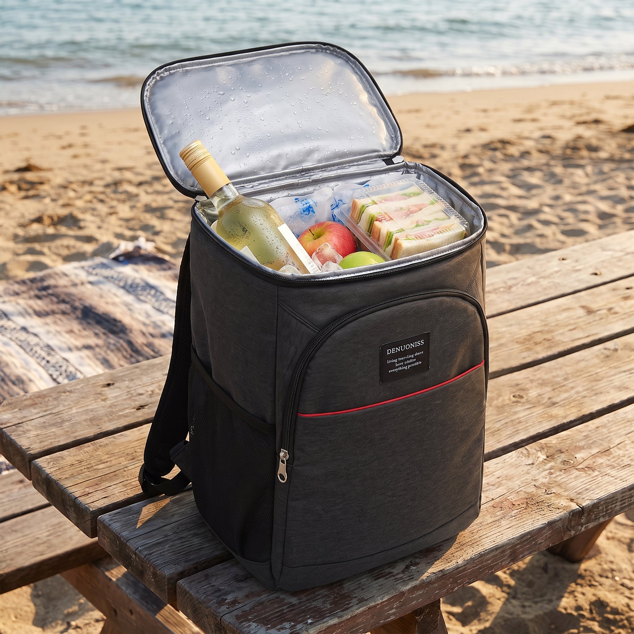 Lunch Bag Insulated Cooler Backpack Soft Portable - in-use