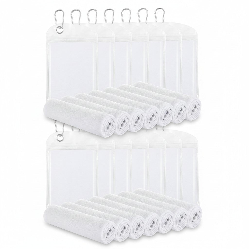 cooling towel set product photo on white background
