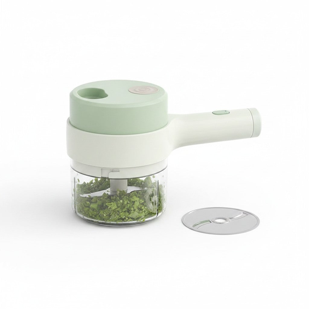 cordless vegetable cutter product photo on white background