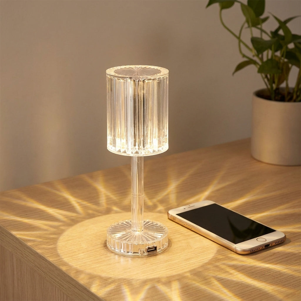 Rechargeable Table Lamp Bedside LED Dimmable Decorative Night Light - scale
