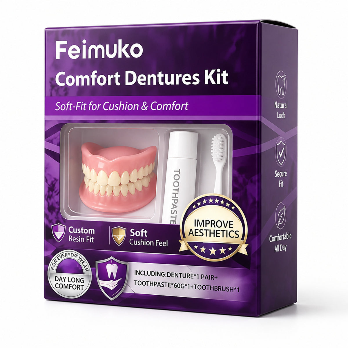 Custom Moldable Comfort-Fit Snap On Veneers Kit For Instant Smile Restoration - Image 5