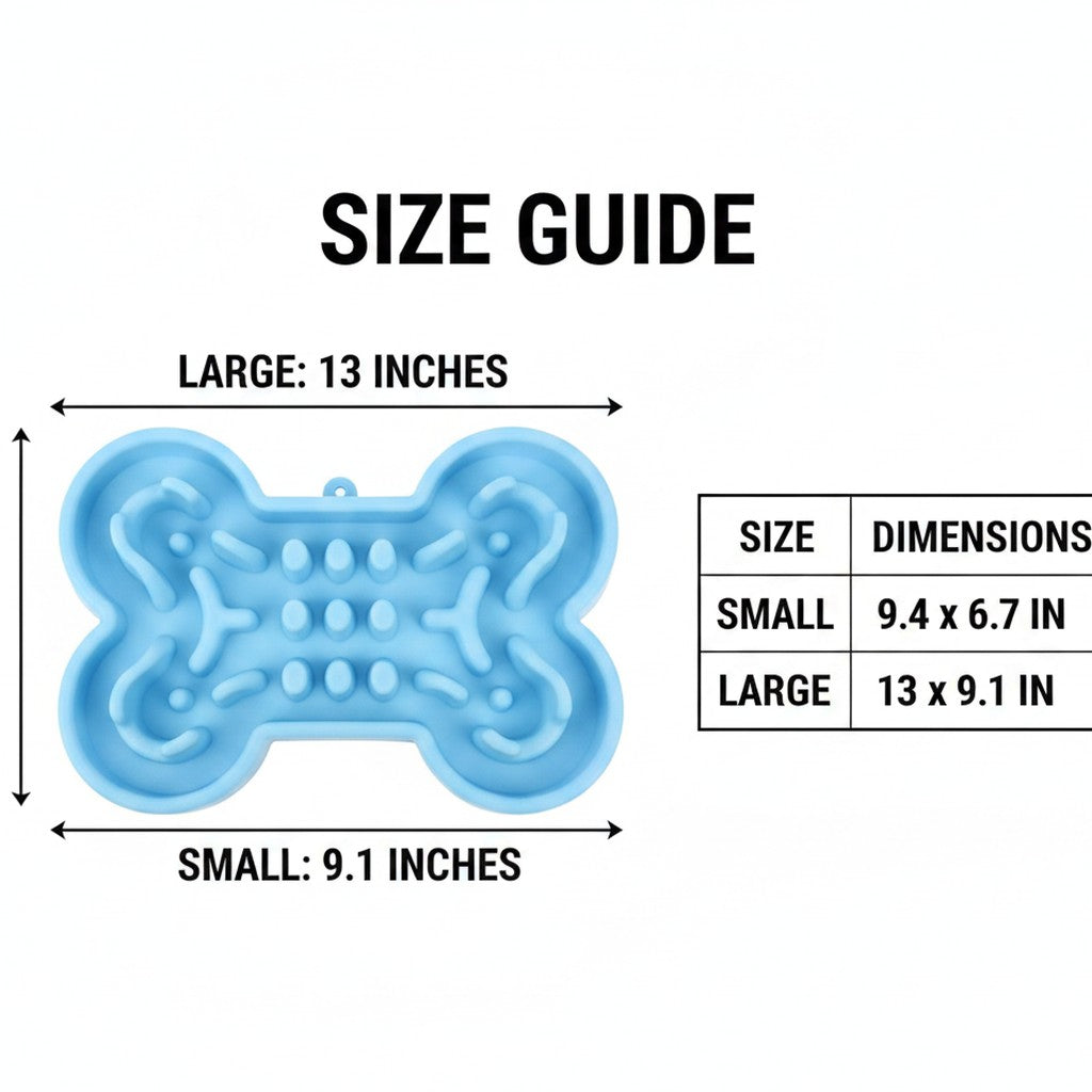 slow feeder dog bowl dimensions and size guide
