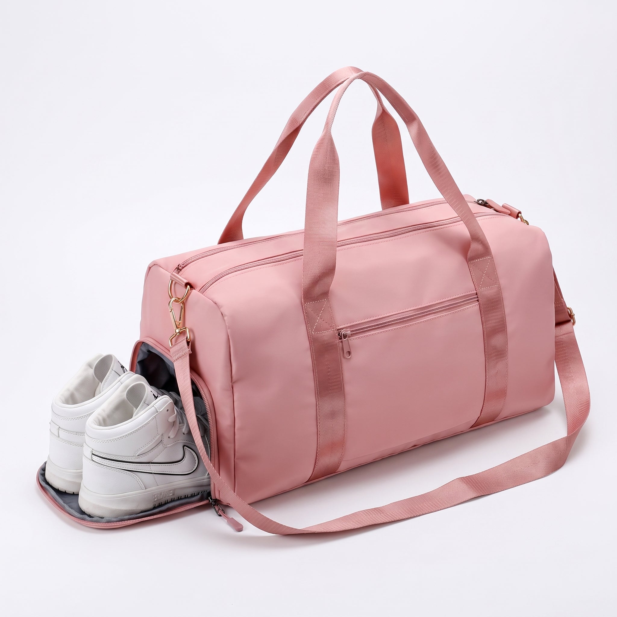 Travel Bag Shoulder Gym Sports Duffel Shoe Compartment - angle