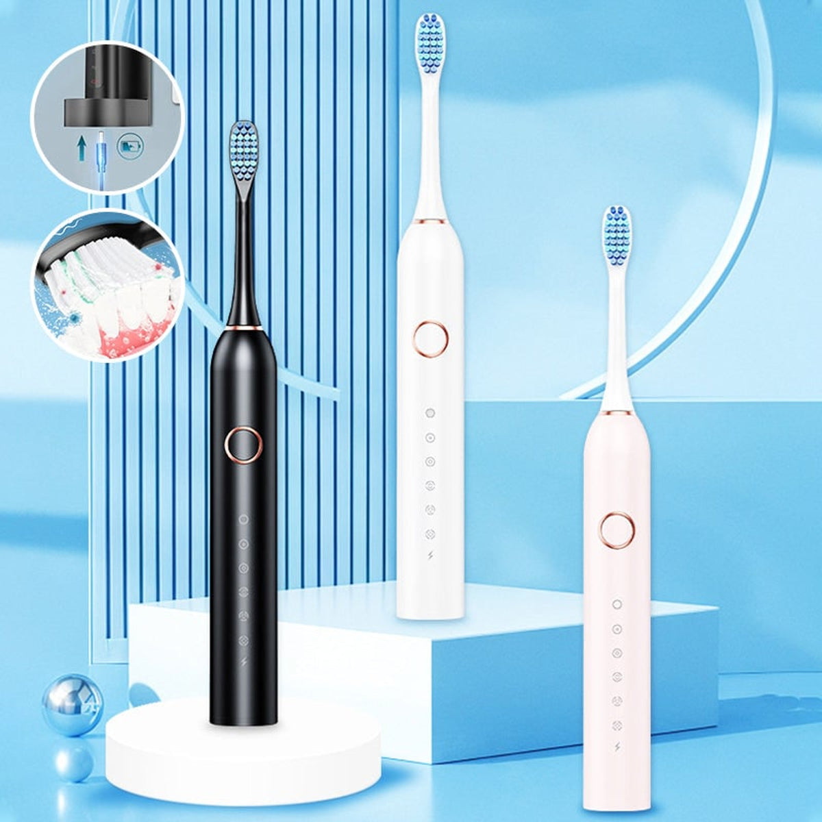 Electric Sonic Toothbrush With 6 Cleaning Modes IPX7 Waterproof And Long Battery Life - Image 4