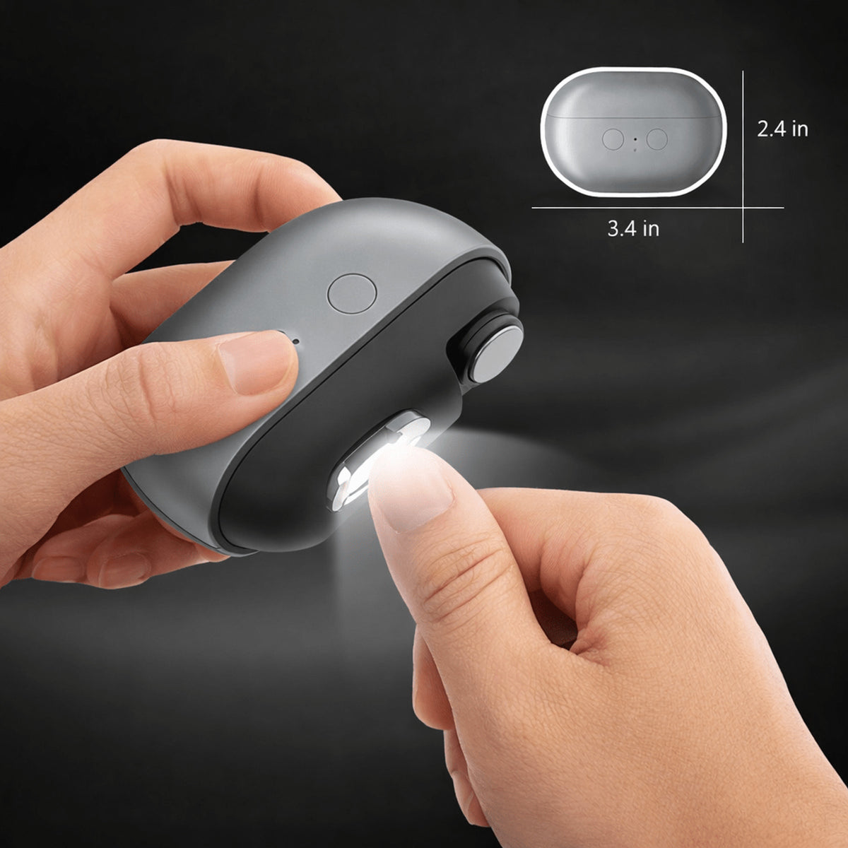 Ergonomic Stainless Steel Nail Clipper With Cleaning Brush And Storage Case - Image 4