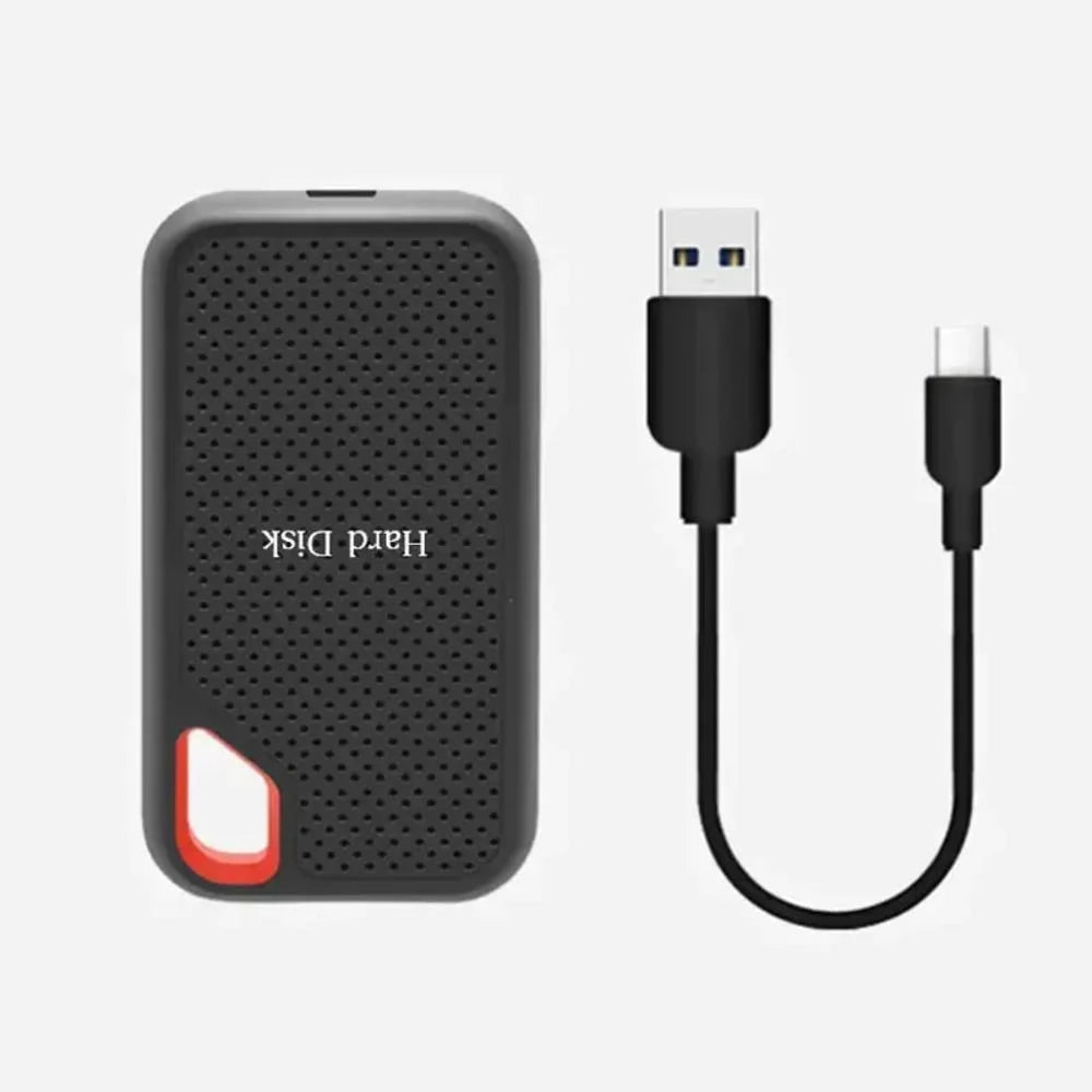 External Hard Drive Portable Storage Device Compact Black Orange - Image 6
