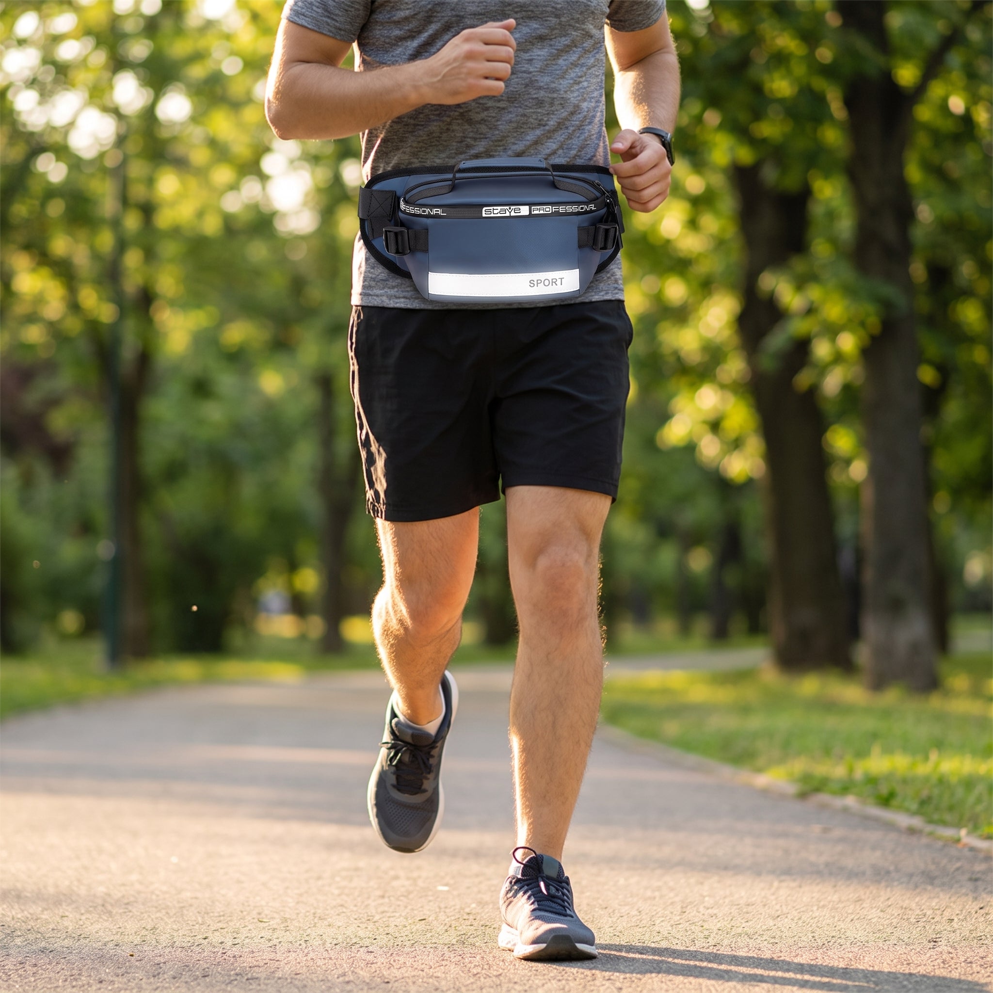 Travel Bag Crossbody Running Waist Reflective Sport - in-use