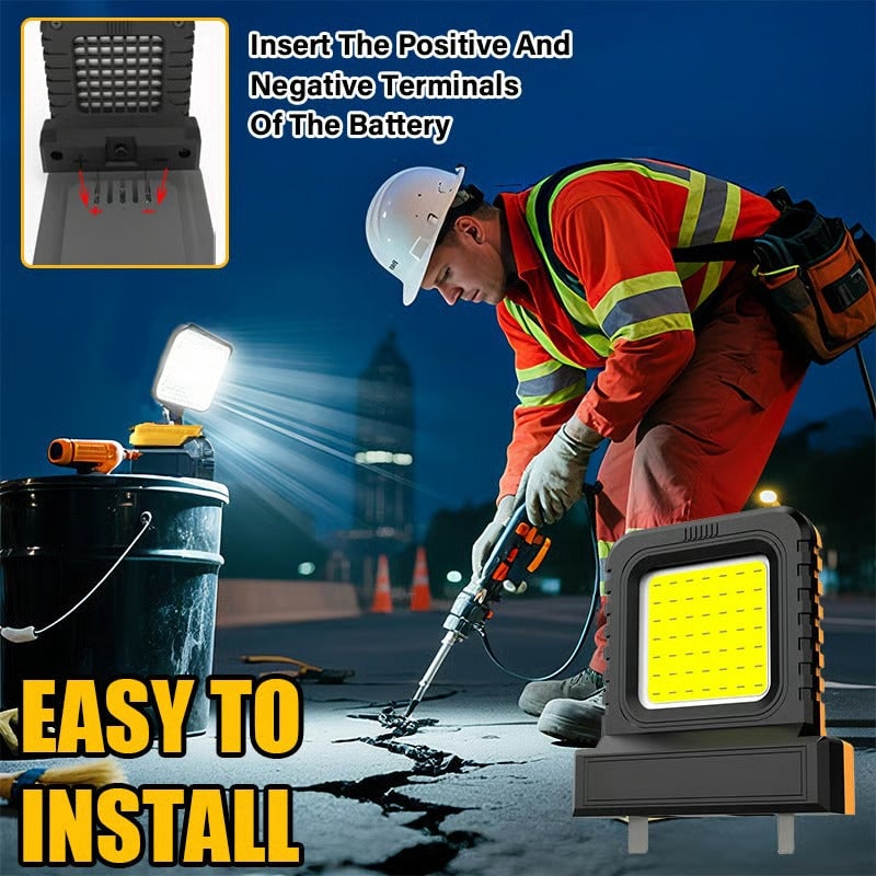 Flood Light Head Led Work Battery Portable Work Light - Image 2
