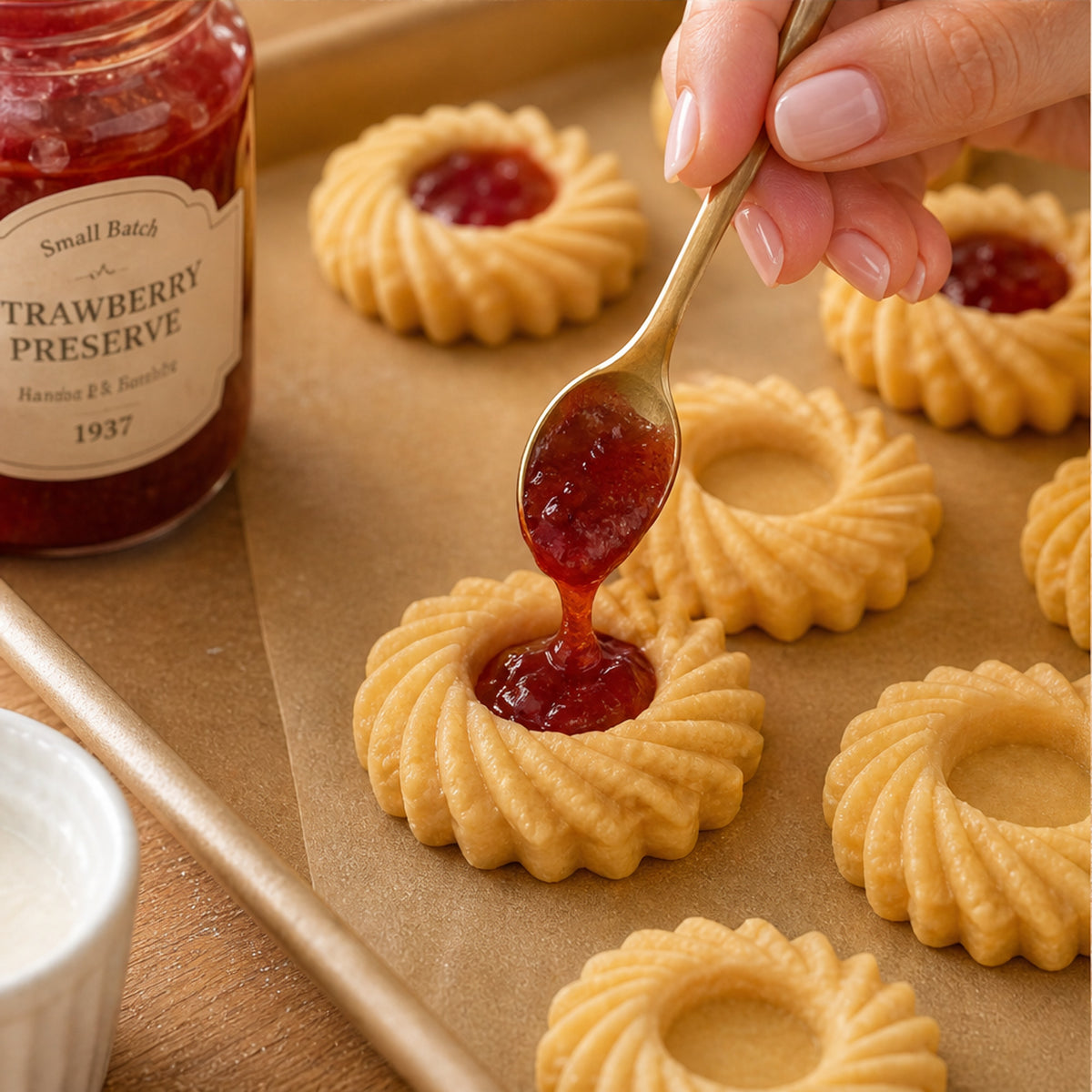 Fluted Jam Cookie Mould For Bakery-Style Filled Cookies With Simple Press - Image 9